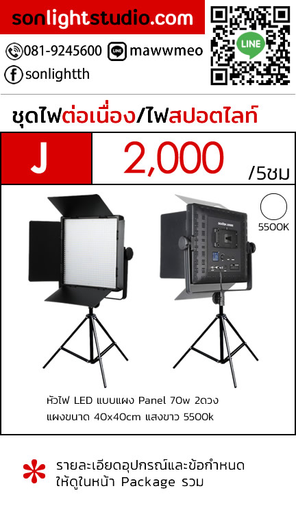 ไฟ LED Panel 2ชุด (Set J)