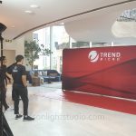 ไฟถ่ายรูปหน้าแบ็คดรอป งาน Trend Micro ที่ Waldorf Astoria