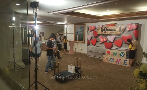 ให้เช่าไฟสปอร์ตไลท์ ฮาโลเจน 1000W สำหรับงานเลี้ยงฉลอง รพ.รามาธิบดี