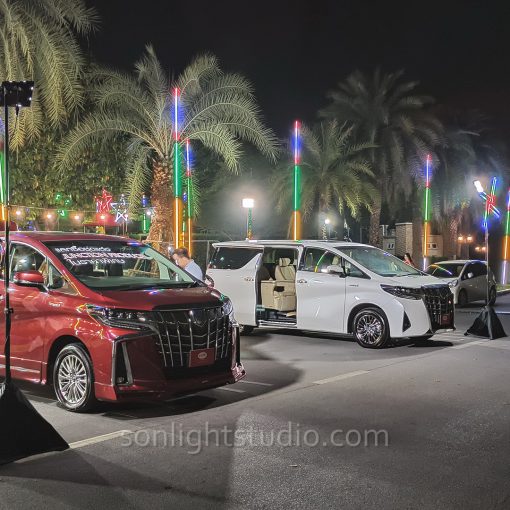 เช่าไฟสปอตไลท์ LED ส่องบูทขายรถหรู