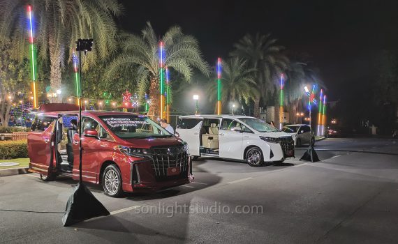 เช่าไฟสปอตไลท์ LED ส่องบูทขายรถหรู