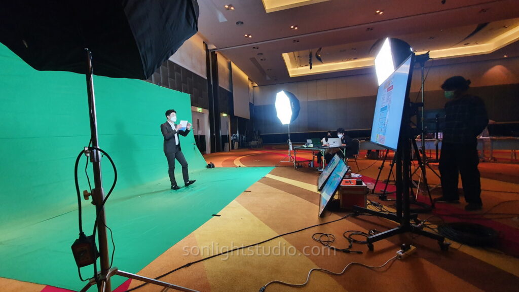 ฉากผ้า Green Screen กว้าง6เมตร สำหรับไลฟ์สด