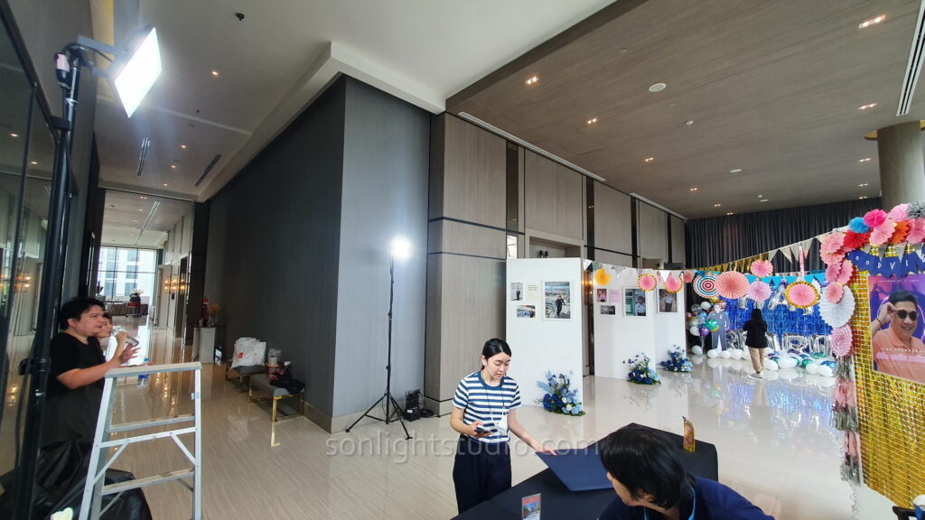 ไฟ LED ส่อง Backdrop ถ่ายภาพงานเกษียณ