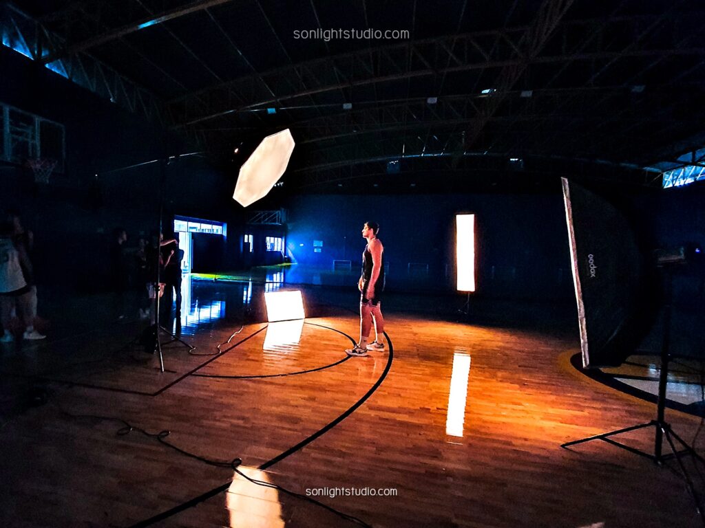 เช่าไฟสตูดิโอถ่ายภาพนักกีฬา ด้วยเทคนิค Rim Light