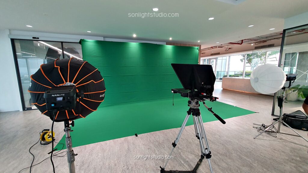 การติดตั้งฉาก Green Screen สำหรับงานโปรดักชั่นวิดีโอ