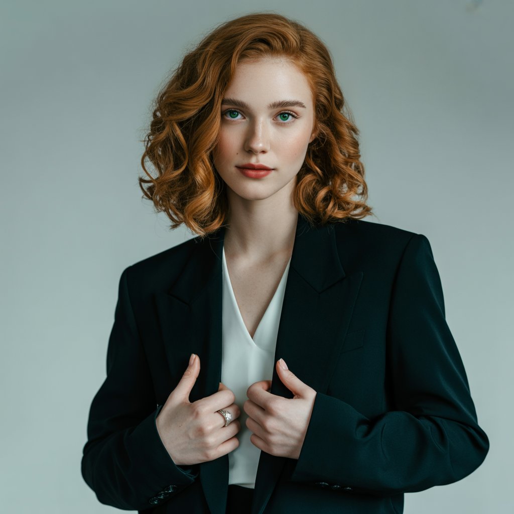 ตัวอย่างภาพ Portrait บนฉากกระดาษสีเทา