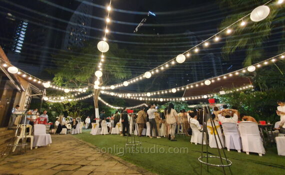 เช่าไฟปิงปอง งานแต่งงาน กลางแจ้ง สยามสมาคม