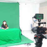 เช่าฉากผ้าสีเขียว ถ่ายสัมภาษณ์ พร้อมไฟสตูดิโอ LED Godox