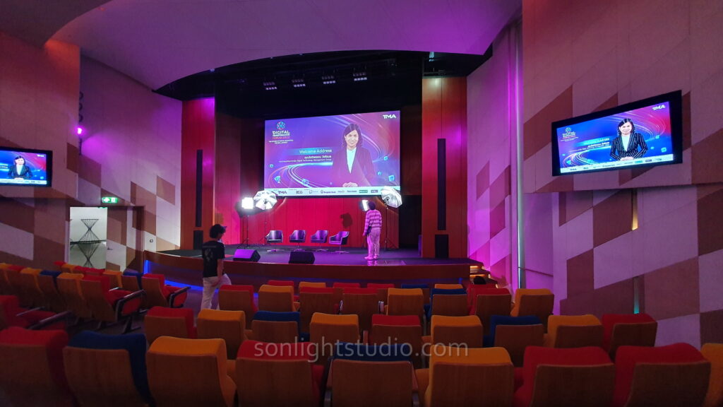 การจัดวางไฟ Godox LS-150ii และ LED Panel เป็นพร็อพ