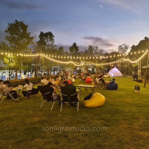 การจัดงานปีใหม่หมู่บ้านชีวารมย์ ด้วยบริการ เช่าไฟตกแต่ง งานปีใหม่หมู่บ้าน