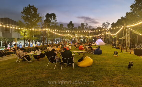 การจัดงานปีใหม่หมู่บ้านชีวารมย์ ด้วยบริการ เช่าไฟตกแต่ง งานปีใหม่หมู่บ้าน